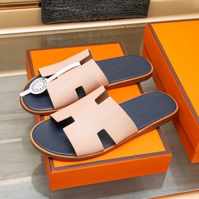 HM IZMIR SANDAL DENIM AND PEACHY CALFSKIN