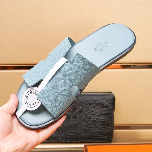 HM IZMIR SANDAL TEAL CALFSKIN