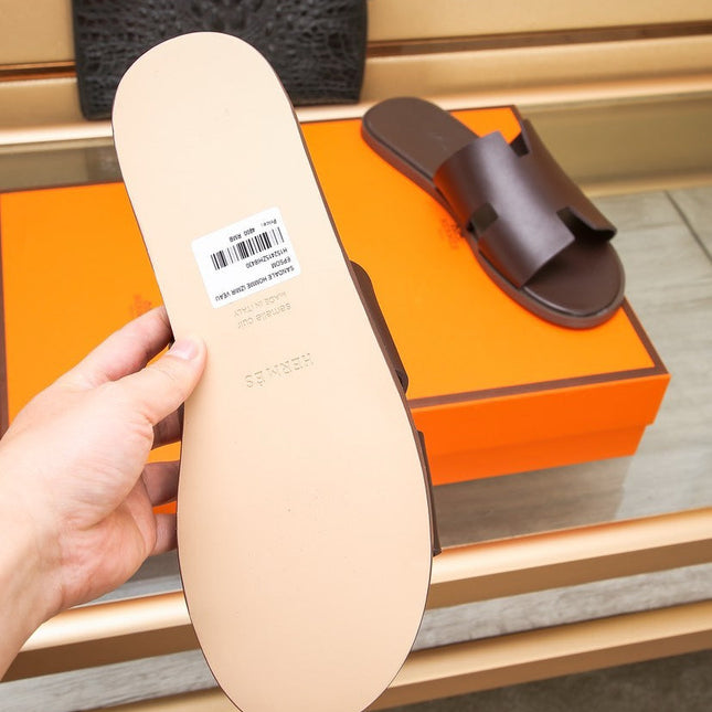 HM IZMIR SANDAL CHOCOLATE CALFSKIN