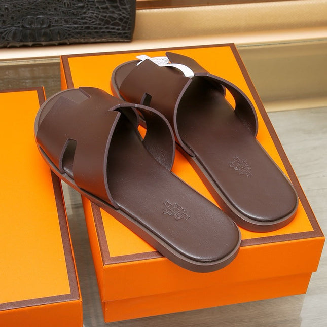 HM IZMIR SANDAL CHOCOLATE CALFSKIN