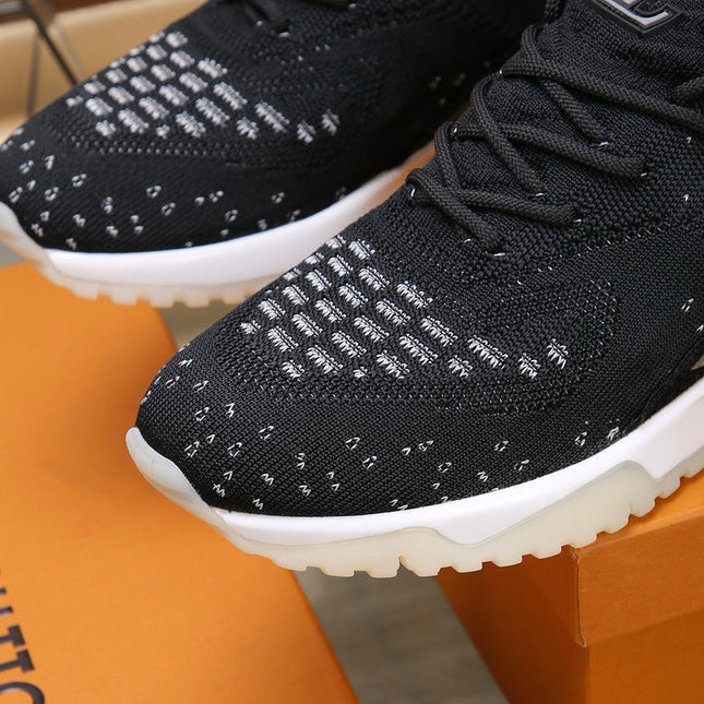 SNEAKERS IN BLACK MIX WHITE MESH BREATHABLE AND RUBBER