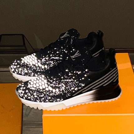SNEAKERS IN BLACK MIX WHITE MESH BREATHABLE AND RUBBER