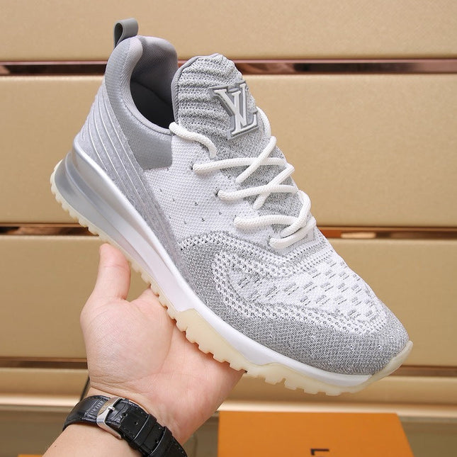 SNEAKERS IN GREY MIX SILVER MESH BREATHABLE AND RUBBER