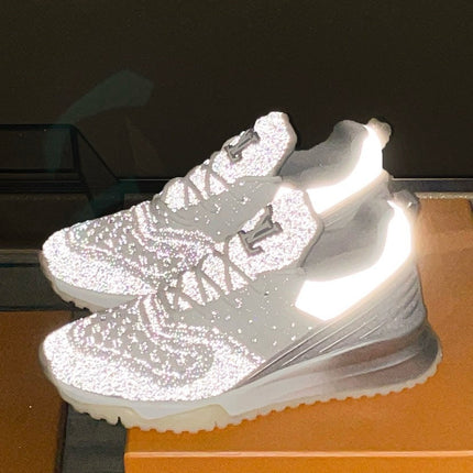 SNEAKERS IN GREY MIX SILVER MESH BREATHABLE AND RUBBER