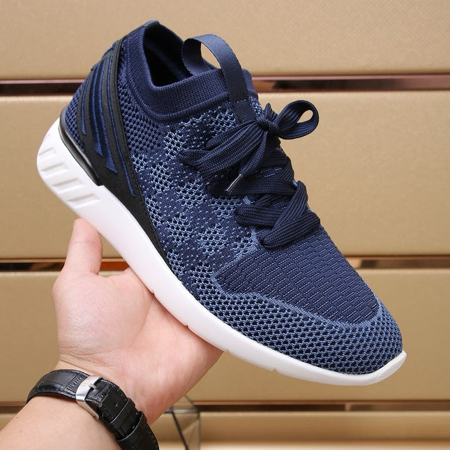 LV SNEAKERS IN COBALT BLUE MESH FABRIC