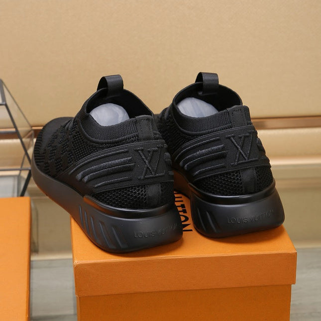 LV SNEAKERS IN BLACK MESH FABRIC