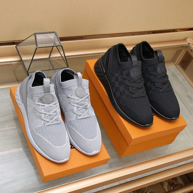 LV SNEAKERS IN BLACK MESH FABRIC