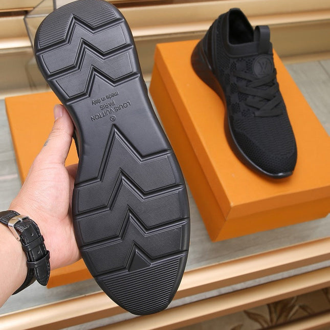 LV SNEAKERS IN BLACK MESH FABRIC