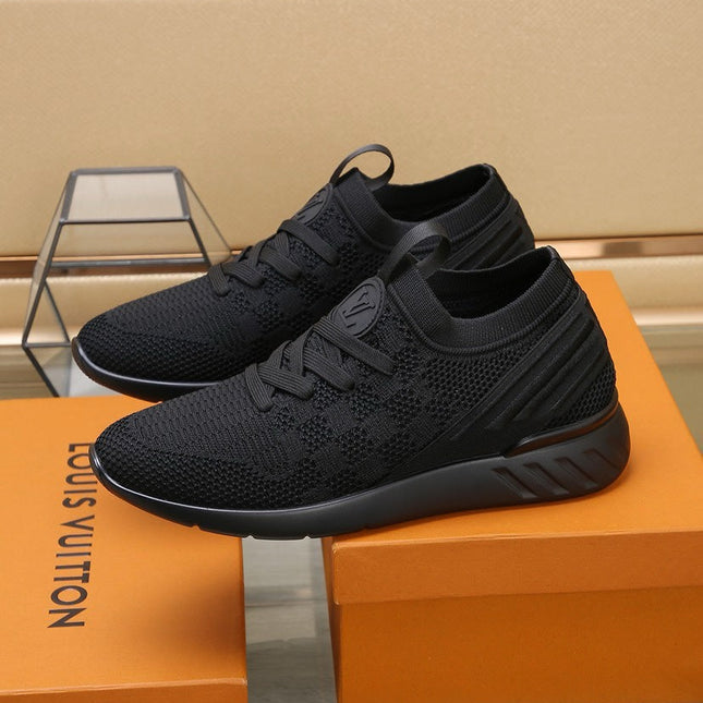 LV SNEAKERS IN BLACK MESH FABRIC