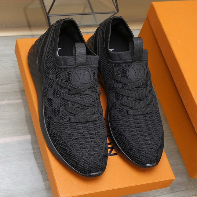 LV SNEAKERS IN BLACK MESH FABRIC