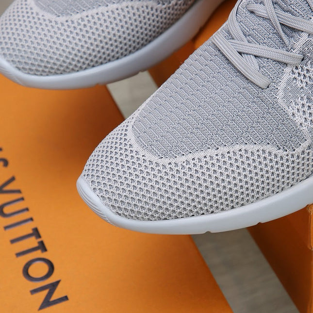 LV SNEAKERS IN LIGHT GREY MESH FABRIC