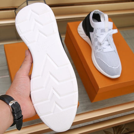 LV SNEAKERS IN WHITE MIX BLACK MESH FABRIC