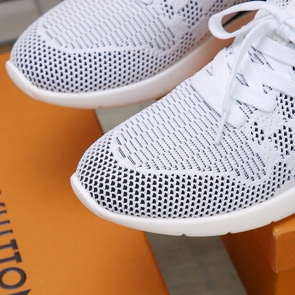 LV SNEAKERS IN WHITE MIX BLACK MESH FABRIC