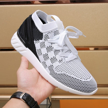 LV SNEAKERS IN WHITE MIX BLACK MESH FABRIC