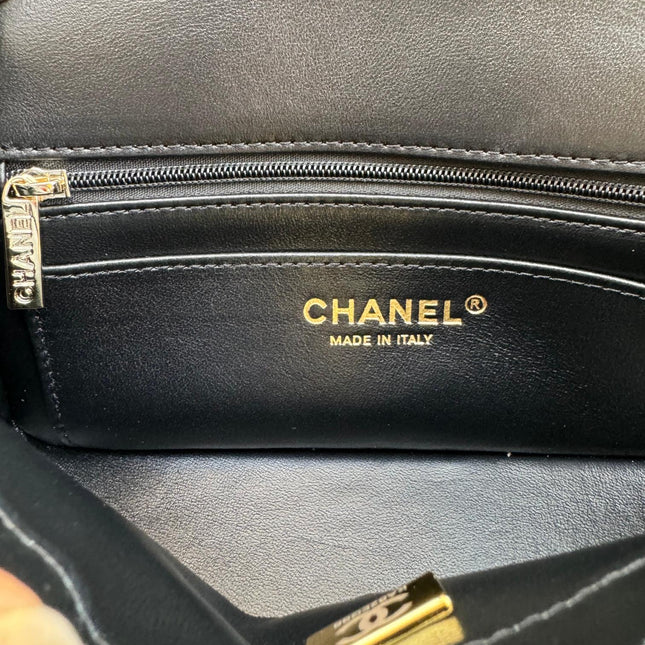 CC CLASSIC 11.12 HANDBAG BLACK MIX MULTICOLOR PRINTED FABRIC