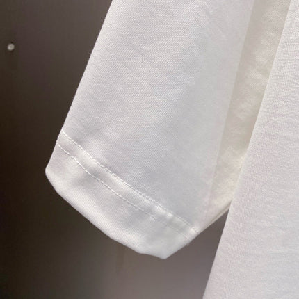 LV WHITE COTTON T-SHIRT BLACK LOGO 238822