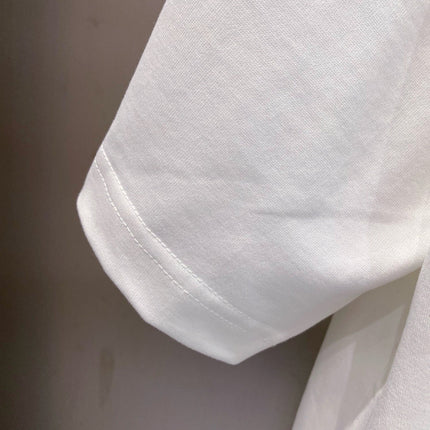 LV EMBROIDERED LOGO T-SHIRT IN WHITE COTTON 238831