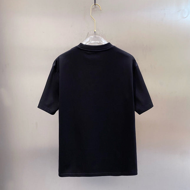 LV T-SHIRT IN BLACK COTTON RED LOGO 238833
