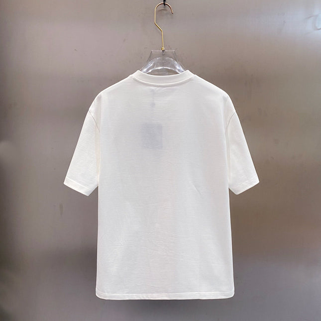 LV T-SHIRT IN WHITE COTTON RED LOGO 238834