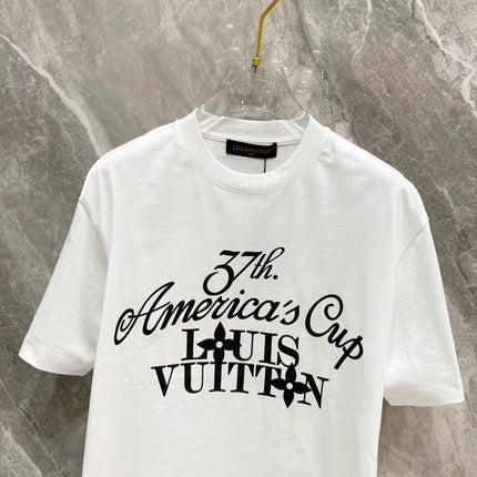LV WHITE MONOGRAM COTTON T-SHIRT 239487