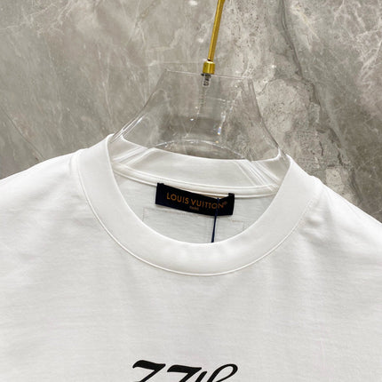 LV WHITE MONOGRAM COTTON T-SHIRT 239487