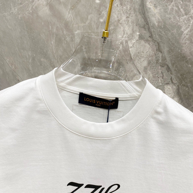 LV WHITE MONOGRAM COTTON T-SHIRT 239487