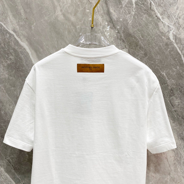 LV WHITE MONOGRAM COTTON T-SHIRT 239487