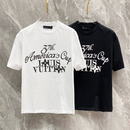 LV WHITE MONOGRAM COTTON T-SHIRT 239487
