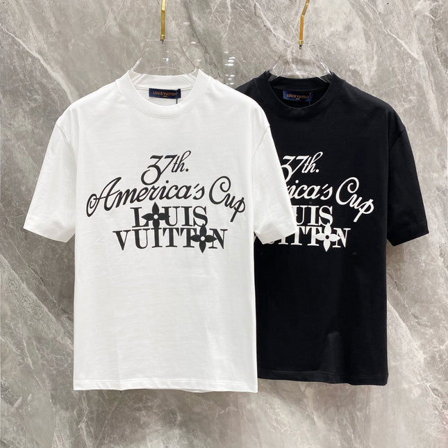 LV WHITE MONOGRAM COTTON T-SHIRT 239487