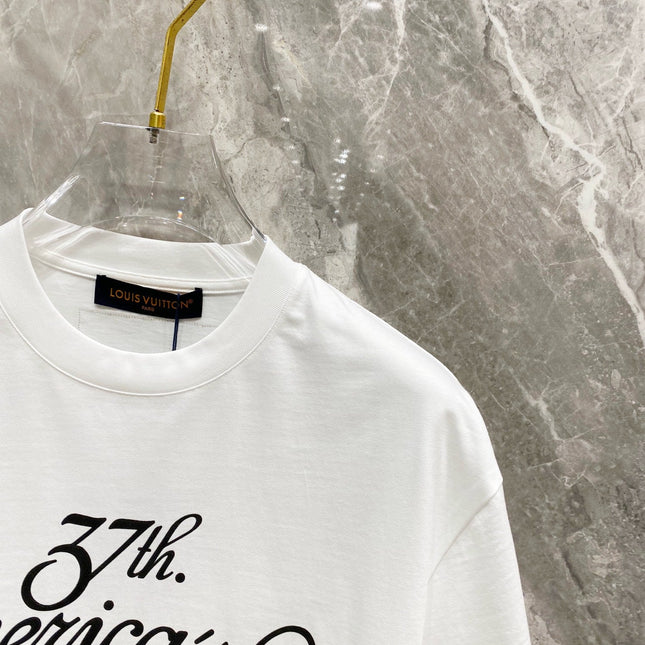 LV WHITE MONOGRAM COTTON T-SHIRT 239487