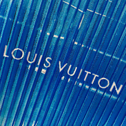LV T-SHIRT IN BLACK COTTON BLUE LOGO PRINT 238836