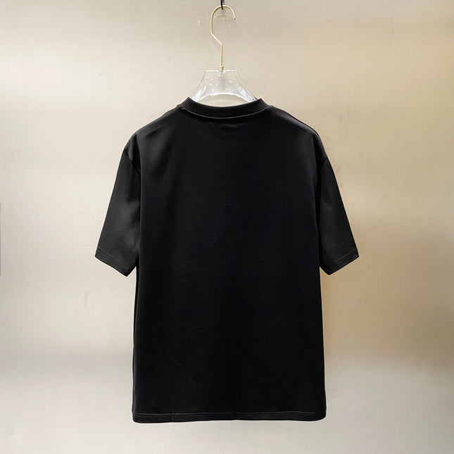 LV BLACK COTTON T-SHIRT GREEN LOGO PRINT 238842