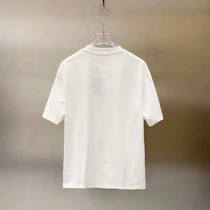 LV WHITE COTTON T-SHIRT GREEN LOGO PRINT 238843