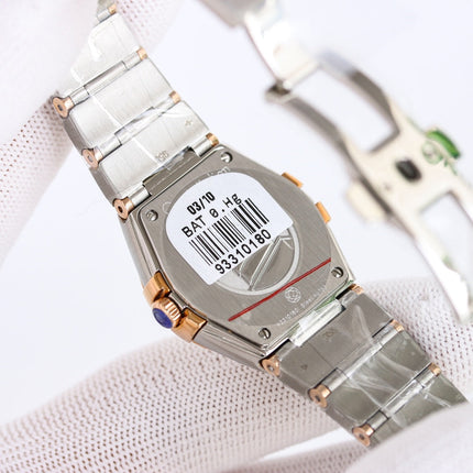 WATCH OMEGA CONSTELLATION QUARTZ 24 MM GOLD AND SILVER CASE WITH CRYSTALS