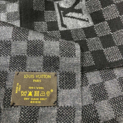 PETIT DAMIER SCARF 170 CM IN BLACK CASHMERE 390784