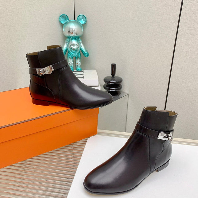 WOMEN'S NEO ANKLE BOOT IN BLACK CALFSKIN