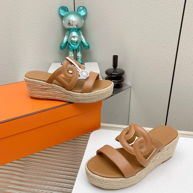 ITHEA 85 MM ESPADRILLE IN BRONZE BROWN CALFSKIN