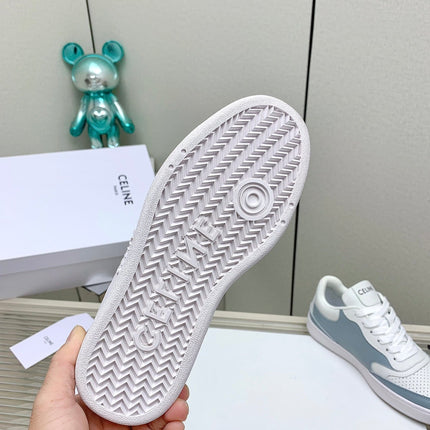SNEAKER WITH TRIOMPHE IN AIR FORCE MIX WHITE CALFSKIN
