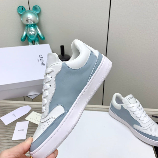 SNEAKER WITH TRIOMPHE IN AIR FORCE MIX WHITE CALFSKIN
