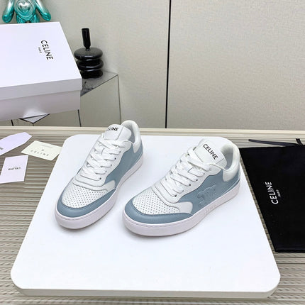 SNEAKER WITH TRIOMPHE IN AIR FORCE MIX WHITE CALFSKIN