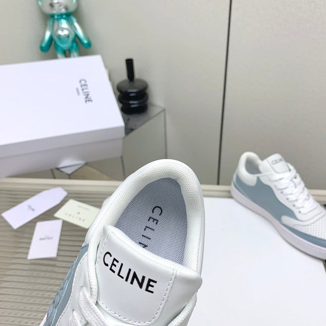 SNEAKER WITH TRIOMPHE IN AIR FORCE MIX WHITE CALFSKIN