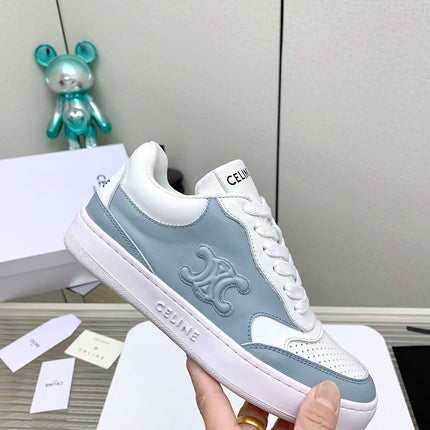 SNEAKER WITH TRIOMPHE IN AIR FORCE MIX WHITE CALFSKIN