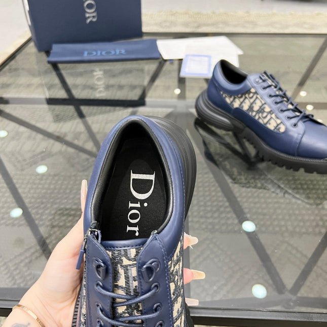 CD COMBAT DERBY SHOE NAVY CALFSKIN