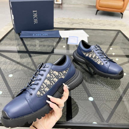 CD COMBAT DERBY SHOE NAVY CALFSKIN
