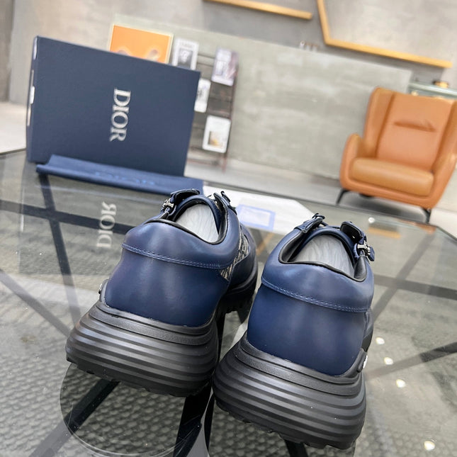 CD COMBAT DERBY SHOE NAVY CALFSKIN