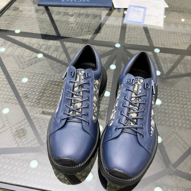 CD COMBAT DERBY SHOE NAVY CALFSKIN