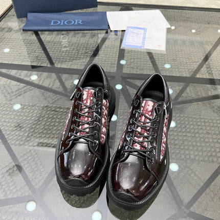 CD COMBAT DERBY SHOE WINE POLISHED CALFSKIN