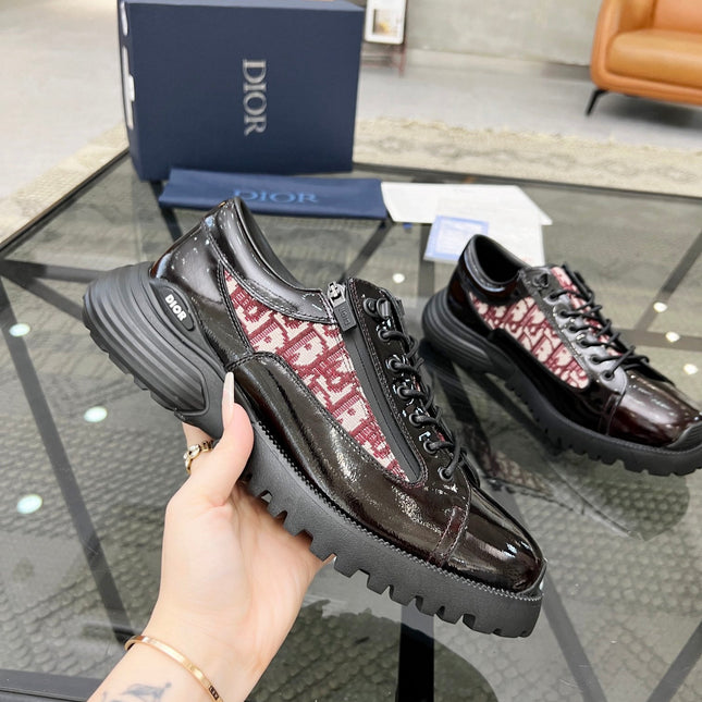 CD COMBAT DERBY SHOE WINE POLISHED CALFSKIN