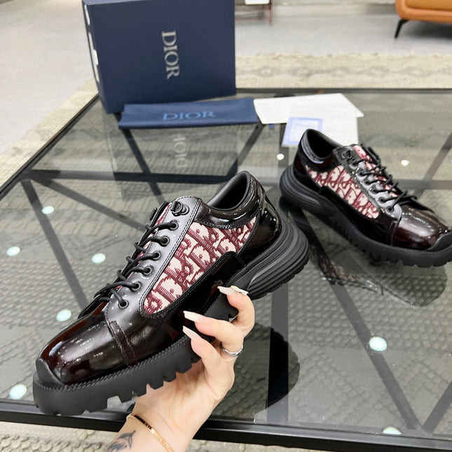 CD COMBAT DERBY SHOE WINE POLISHED CALFSKIN