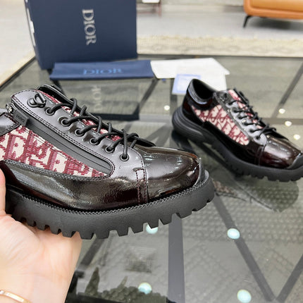 CD COMBAT DERBY SHOE WINE POLISHED CALFSKIN